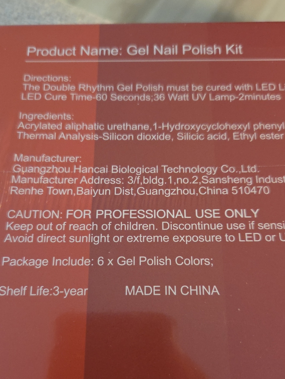 Pumpkin Red Gel Polish Set - 6 PCS T6-6 - Picture 6 of 6